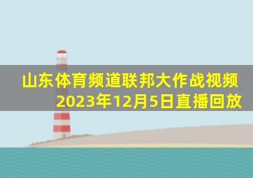 山东体育频道联邦大作战视频2023年12月5日直播回放