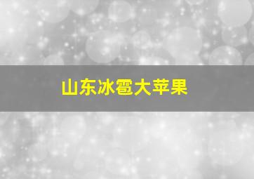 山东冰雹大苹果