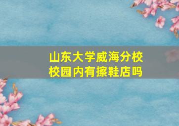 山东大学威海分校校园内有擦鞋店吗