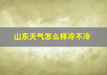 山东天气怎么样冷不冷