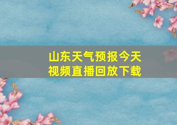 山东天气预报今天视频直播回放下载