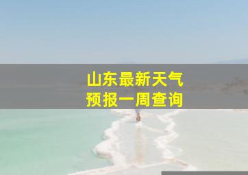 山东最新天气预报一周查询