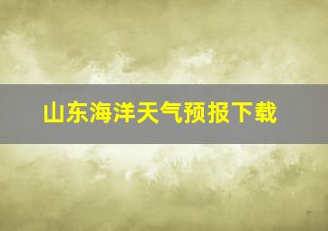 山东海洋天气预报下载