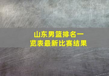 山东男篮排名一览表最新比赛结果