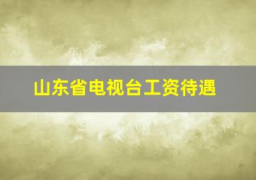 山东省电视台工资待遇