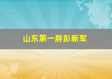 山东第一胖彭新军