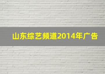 山东综艺频道2014年广告