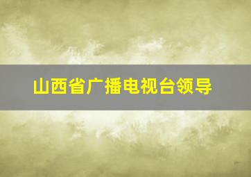 山西省广播电视台领导