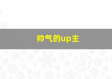 帅气的up主