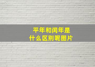 平年和闰年是什么区别呢图片