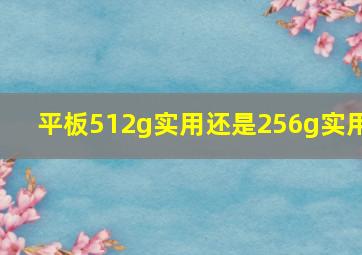 平板512g实用还是256g实用