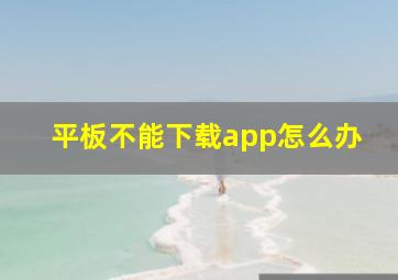 平板不能下载app怎么办