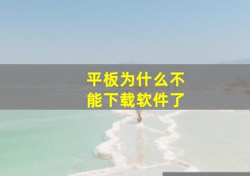 平板为什么不能下载软件了