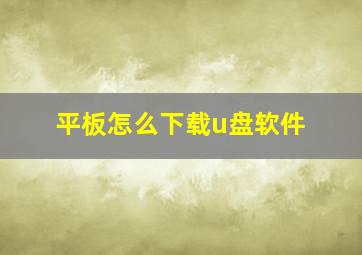 平板怎么下载u盘软件