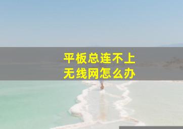 平板总连不上无线网怎么办