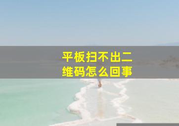 平板扫不出二维码怎么回事