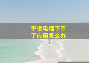 平板电脑下不了应用怎么办