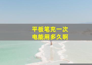 平板笔充一次电能用多久啊