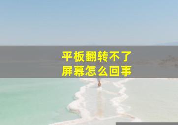 平板翻转不了屏幕怎么回事