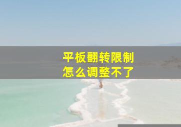 平板翻转限制怎么调整不了