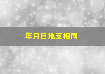 年月日地支相同