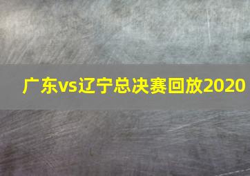 广东vs辽宁总决赛回放2020