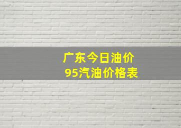 广东今日油价95汽油价格表