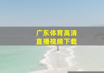 广东体育高清直播视频下载