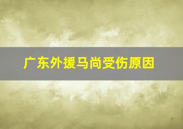 广东外援马尚受伤原因