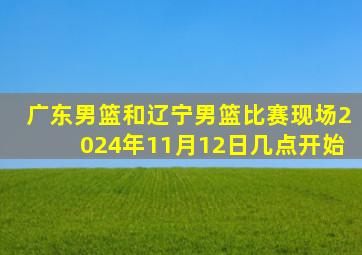 广东男篮和辽宁男篮比赛现场2024年11月12日几点开始