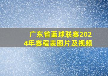 广东省蓝球联赛2024年赛程表图片及视频