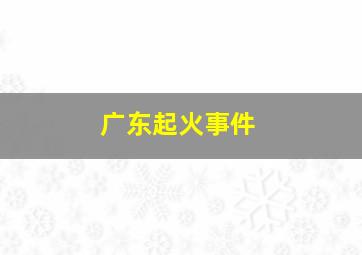 广东起火事件