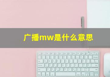 广播mw是什么意思