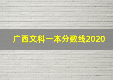 广西文科一本分数线2020