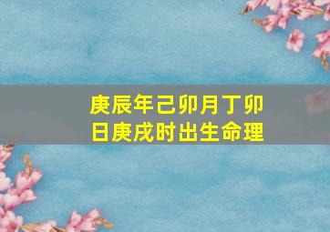 庚辰年己卯月丁卯日庚戌时出生命理