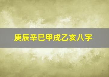 庚辰辛巳甲戌乙亥八字