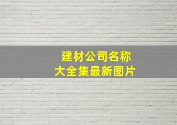 建材公司名称大全集最新图片