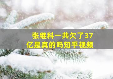 张继科一共欠了37亿是真的吗知乎视频