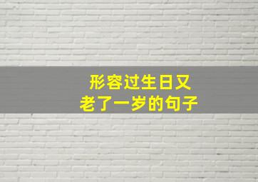 形容过生日又老了一岁的句子