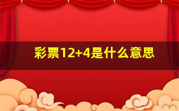 彩票12+4是什么意思