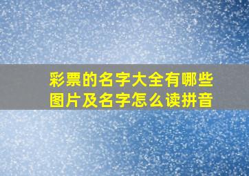 彩票的名字大全有哪些图片及名字怎么读拼音