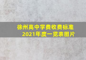 徐州高中学费收费标准2021年度一览表图片