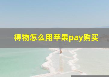 得物怎么用苹果pay购买