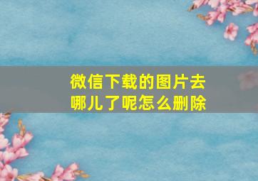 微信下载的图片去哪儿了呢怎么删除