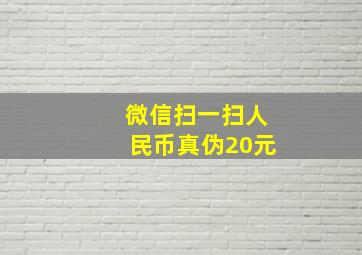 微信扫一扫人民币真伪20元