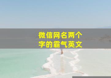 微信网名两个字的霸气英文