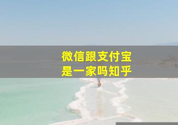 微信跟支付宝是一家吗知乎