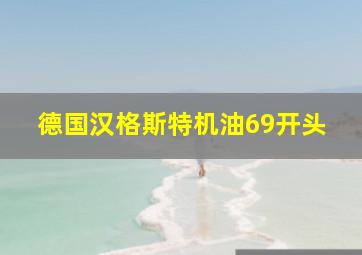 德国汉格斯特机油69开头