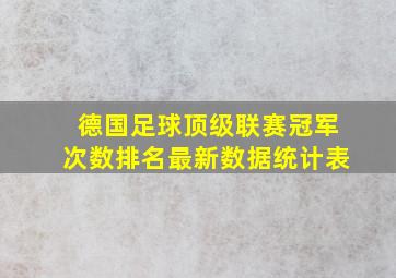 德国足球顶级联赛冠军次数排名最新数据统计表