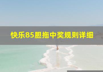 快乐85胆拖中奖规则详细